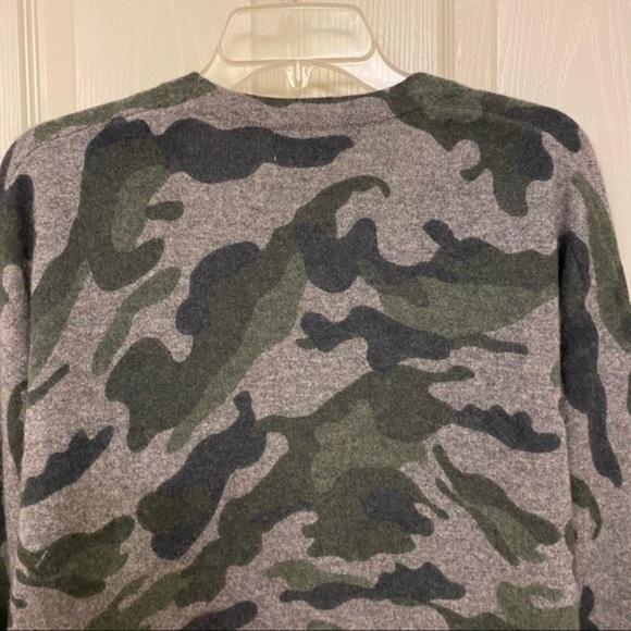 MAGASCHONI Cashmere Camo Open Front Cardigan in Olive Camo Size XS - Picture 9 of 9